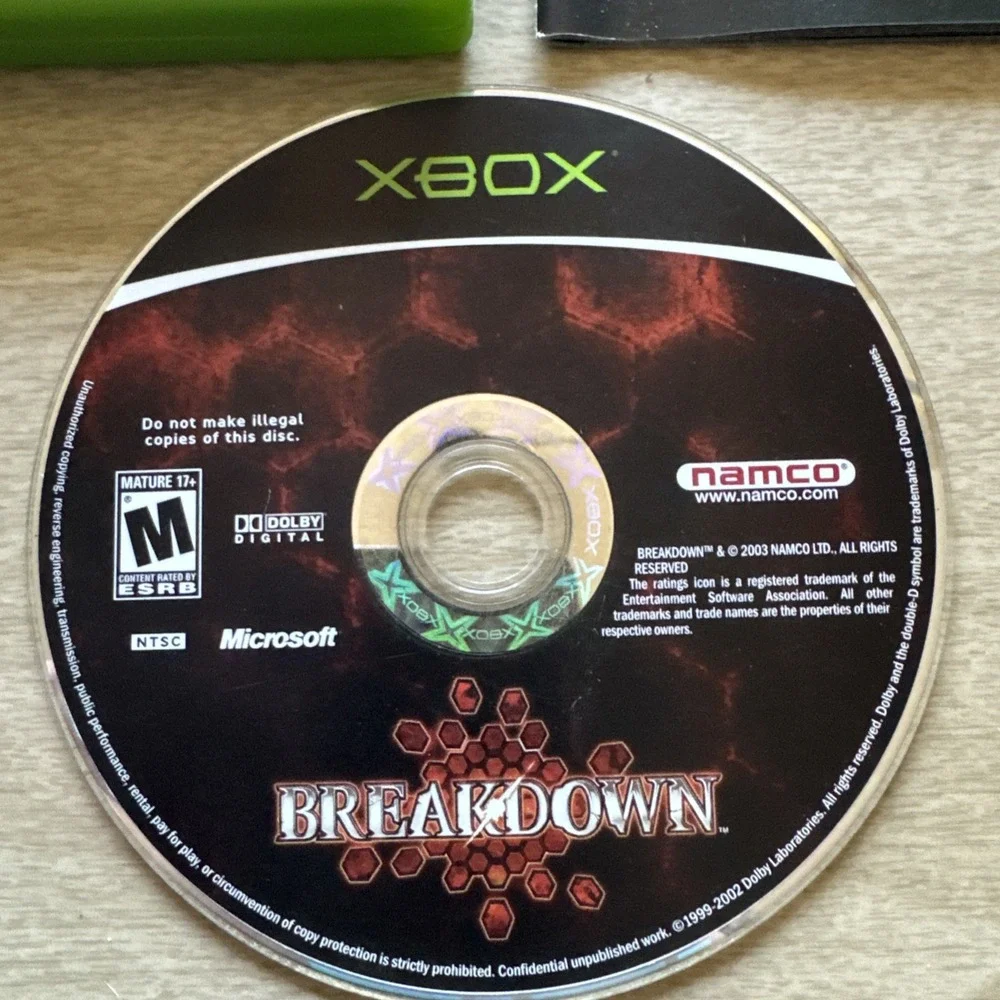 Breakdown Microsoft Xbox 2004 CIB Namco